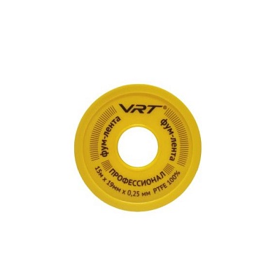 Лента фум VRT 19мм*0,25мм*15м для газа, товар из каталога Уплотнительные материалы для воды и газа - компания Вест