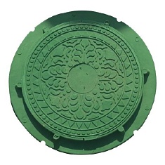 Люк круглый полимерно-песчаный 0,8т Gidrogroup зеленый - компания Вест