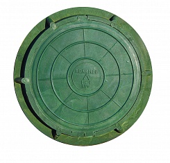 Люк круглый полимерно-песчаный 1,5т Gidrogroup зеленый - компания Вест