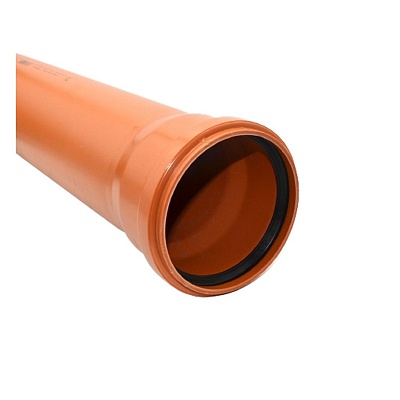Труба для наружной канализации 160мм 1.0м 4,9мм РТП рыжая, товар из каталога Канализация - компания Вест