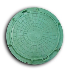 Люк круглый полимерно-песчаный 0,7т зеленый - компания Вест